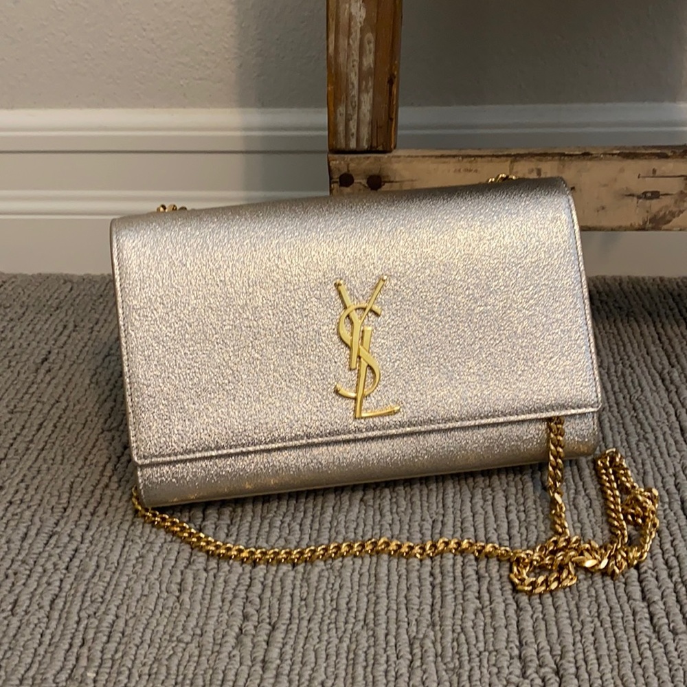 Priced to sell! Saint Laurent Monogram YSL Medium Grain de Poudre Chain Bag. - Picture 1 of 9